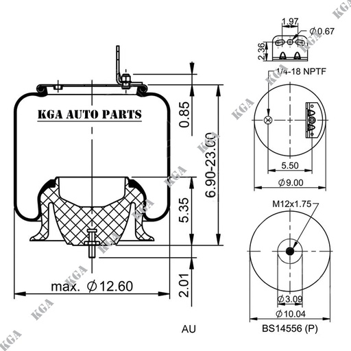 [410.P8829] 8829 Air Spring Plastic Piston