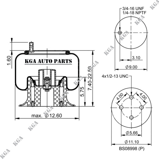 [410.P8944] 8944 Air Spring Plastic Piston