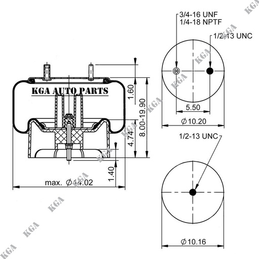[410.P8539] 8539 Air Spring Plastic Piston