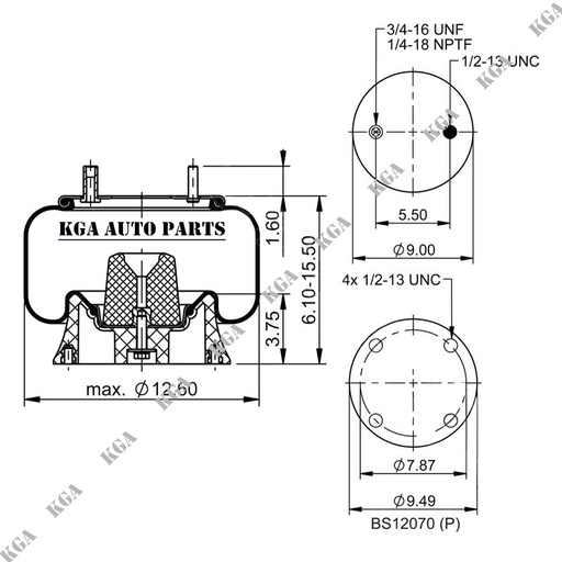 [410.P9105] 9105 Air Spring Plastic Piston