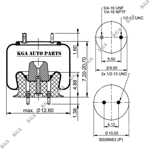 [410.P9223] 9223 Air Spring Plastic Piston