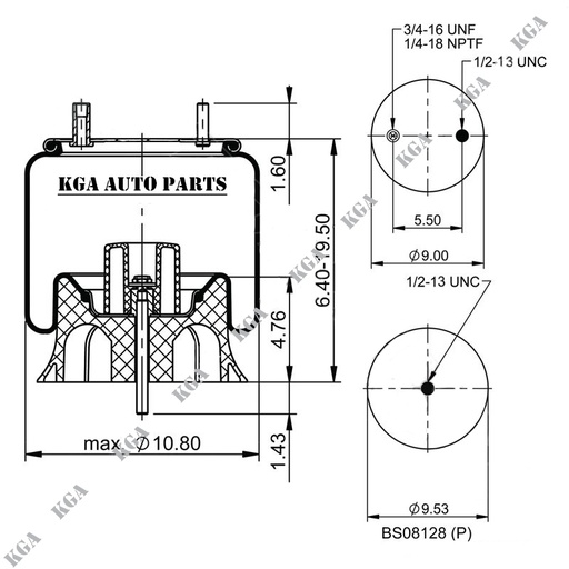 [410.P9293] 9293 Air Spring Plastic Piston