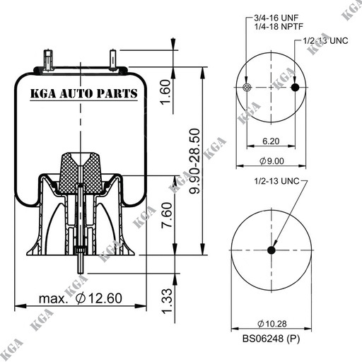 [410.P9370] 9370 Air Spring Plastic Piston