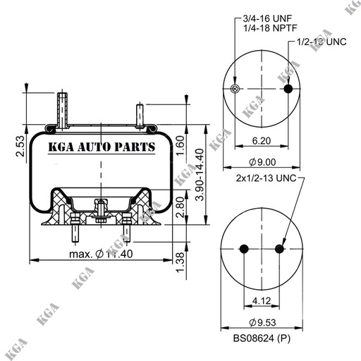 [410.P9422] 9422 Air Spring Plastic Piston