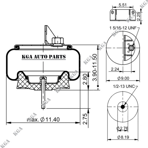 [410.P9547] 9547 Air Spring Plastic Piston