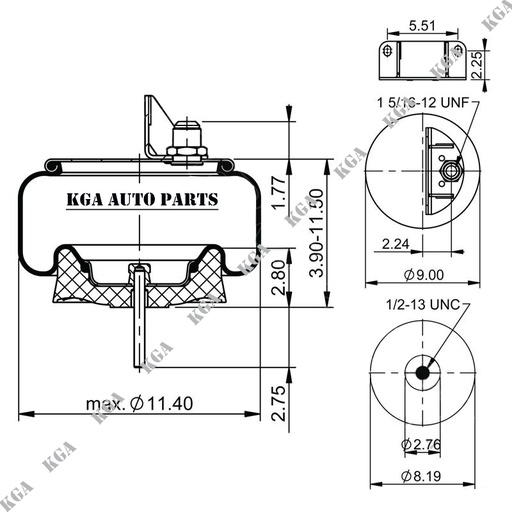 [410.P9622] 9622 Air Spring Plastic Piston