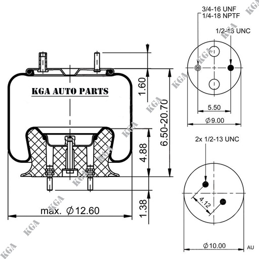 [410.P9213] 9213 Air Spring Plastic Piston