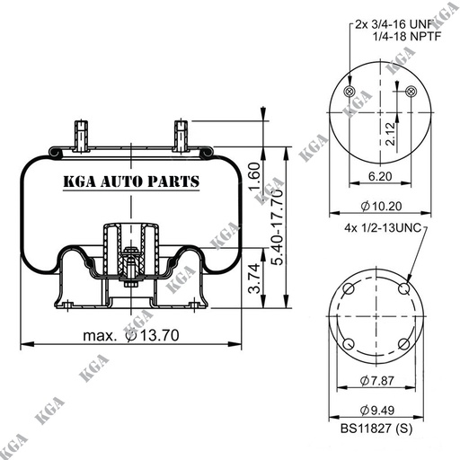 [410.M8782] 8782 Air Spring Metal Piston