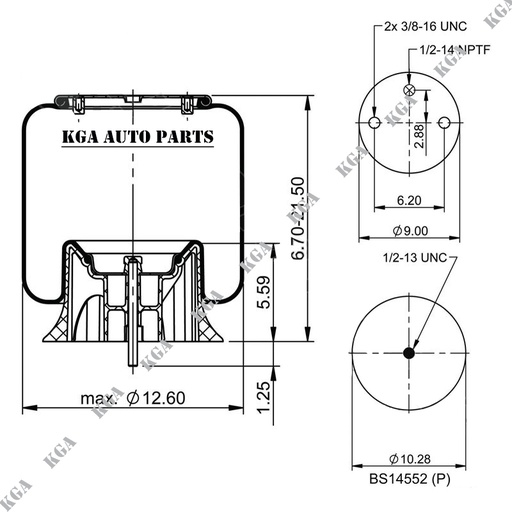 [410.P9026] 9026 Air Spring Plastic Piston