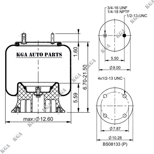 [410.P9083] 9083 Air Spring Plastic Piston
