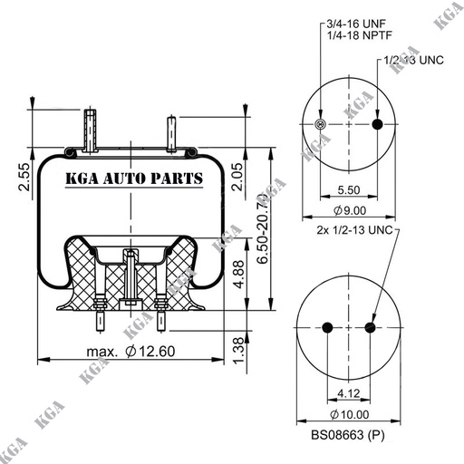 [410.P9219] 9219 Air Spring Plastic Piston