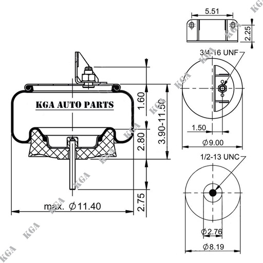 [410.P9617] 9617 Air Spring Plastic Piston